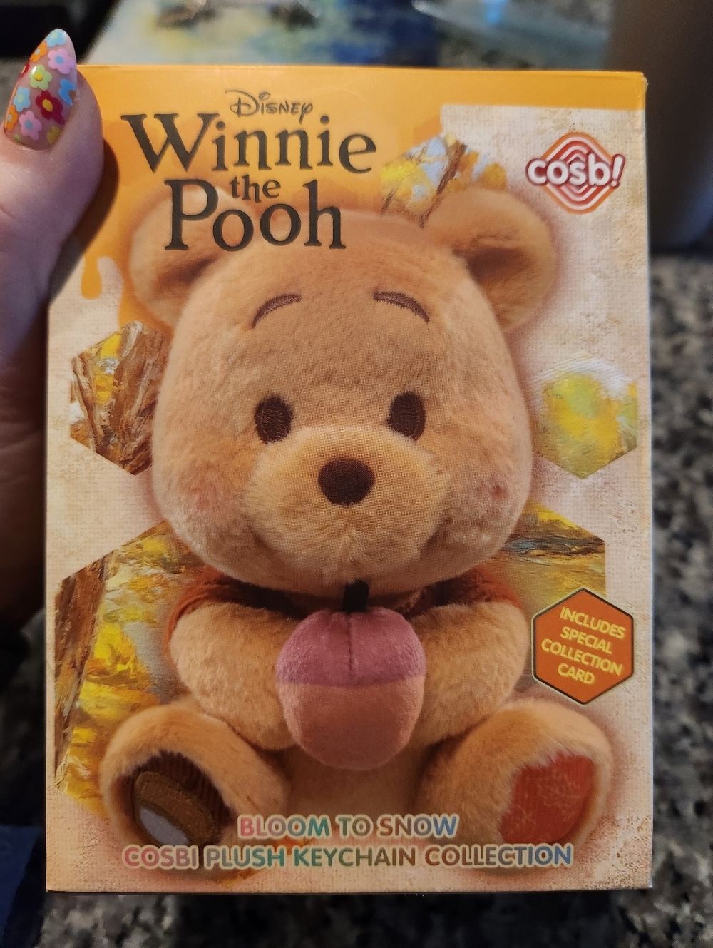 Disney Winnie the Pooh Bloom To Snow Cosbi Plush Keychain  Pooh Snowflake Figure